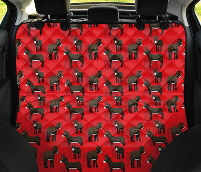 Cartoon Balearic Donkey Pattern Print Pet Car Back Seat Cover