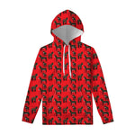 Cartoon Balearic Donkey Pattern Print Pullover Hoodie