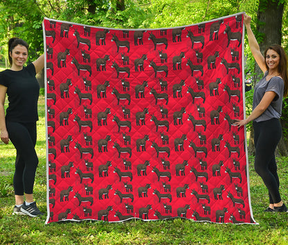 Cartoon Balearic Donkey Pattern Print Quilt