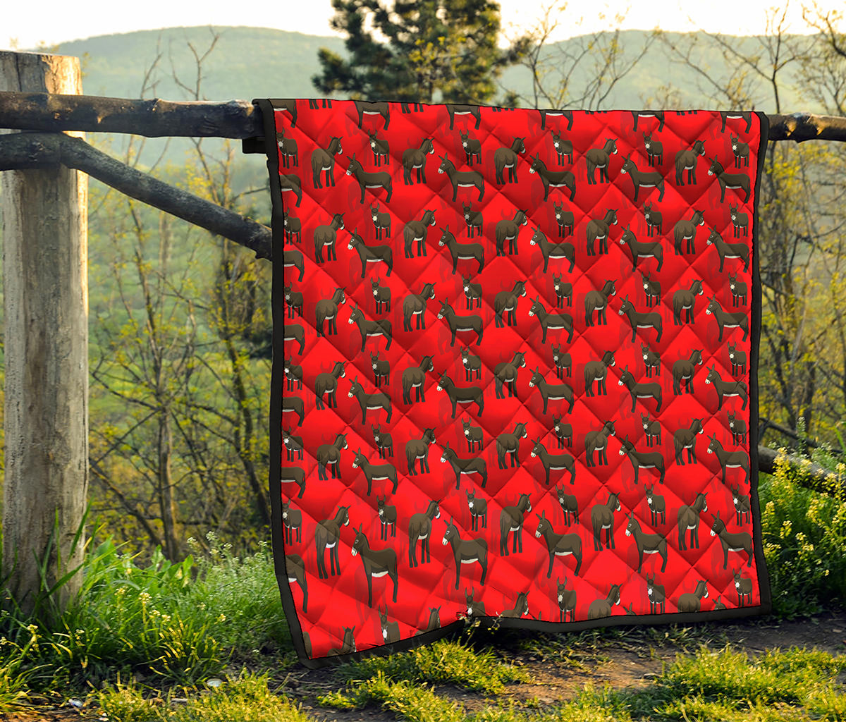 Cartoon Balearic Donkey Pattern Print Quilt