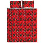 Cartoon Balearic Donkey Pattern Print Quilt Bed Set