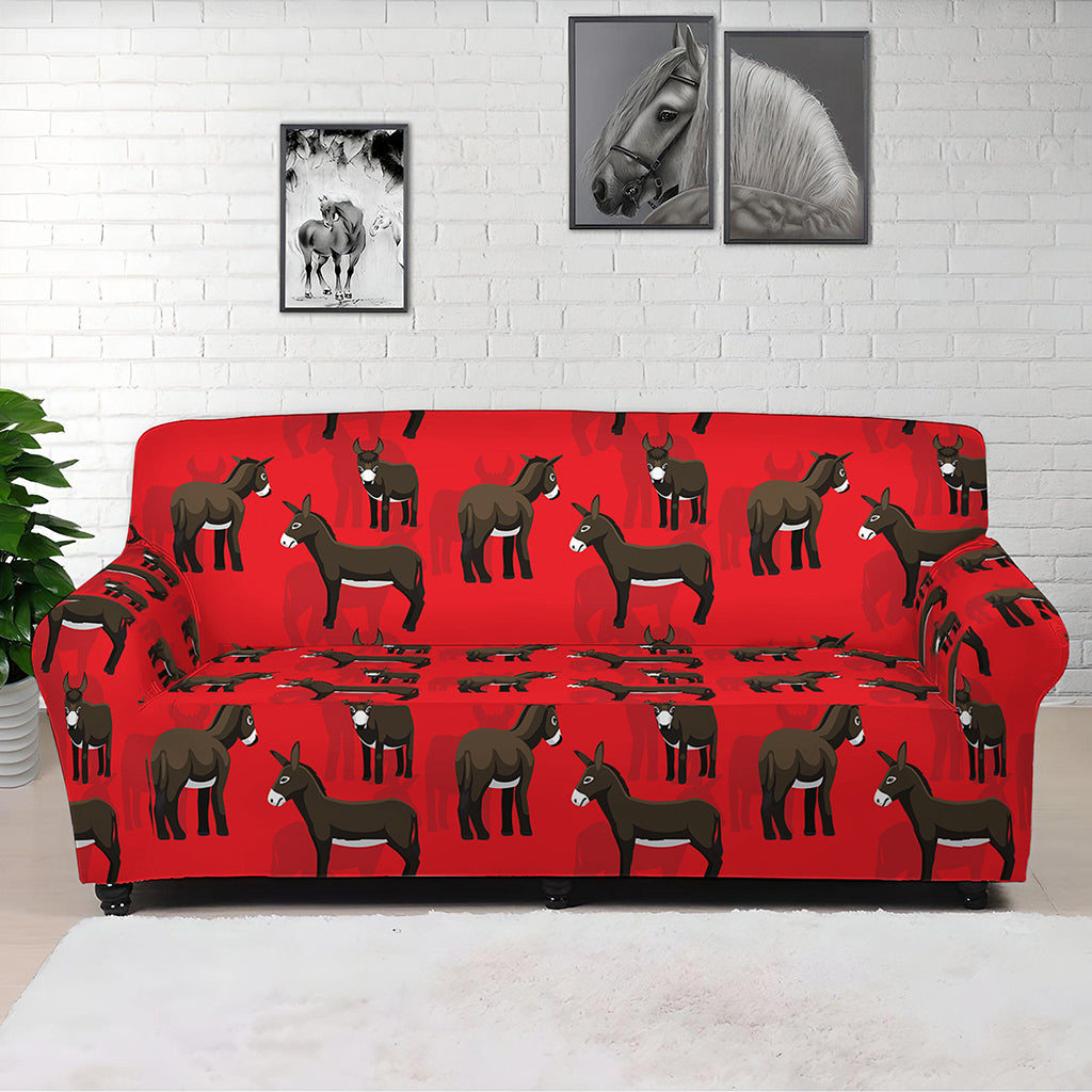 Cartoon Balearic Donkey Pattern Print Sofa Cover