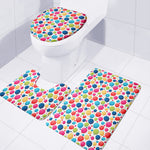 Cartoon Balloon Pattern Print 3 Piece Bath Mat Set