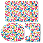 Cartoon Balloon Pattern Print 3 Piece Bath Mat Set