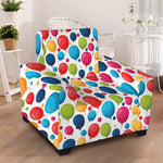 Cartoon Balloon Pattern Print Armchair Slipcover