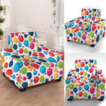 Cartoon Balloon Pattern Print Armchair Slipcover