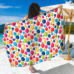 Cartoon Balloon Pattern Print Beach Sarong Wrap