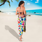 Cartoon Balloon Pattern Print Beach Sarong Wrap