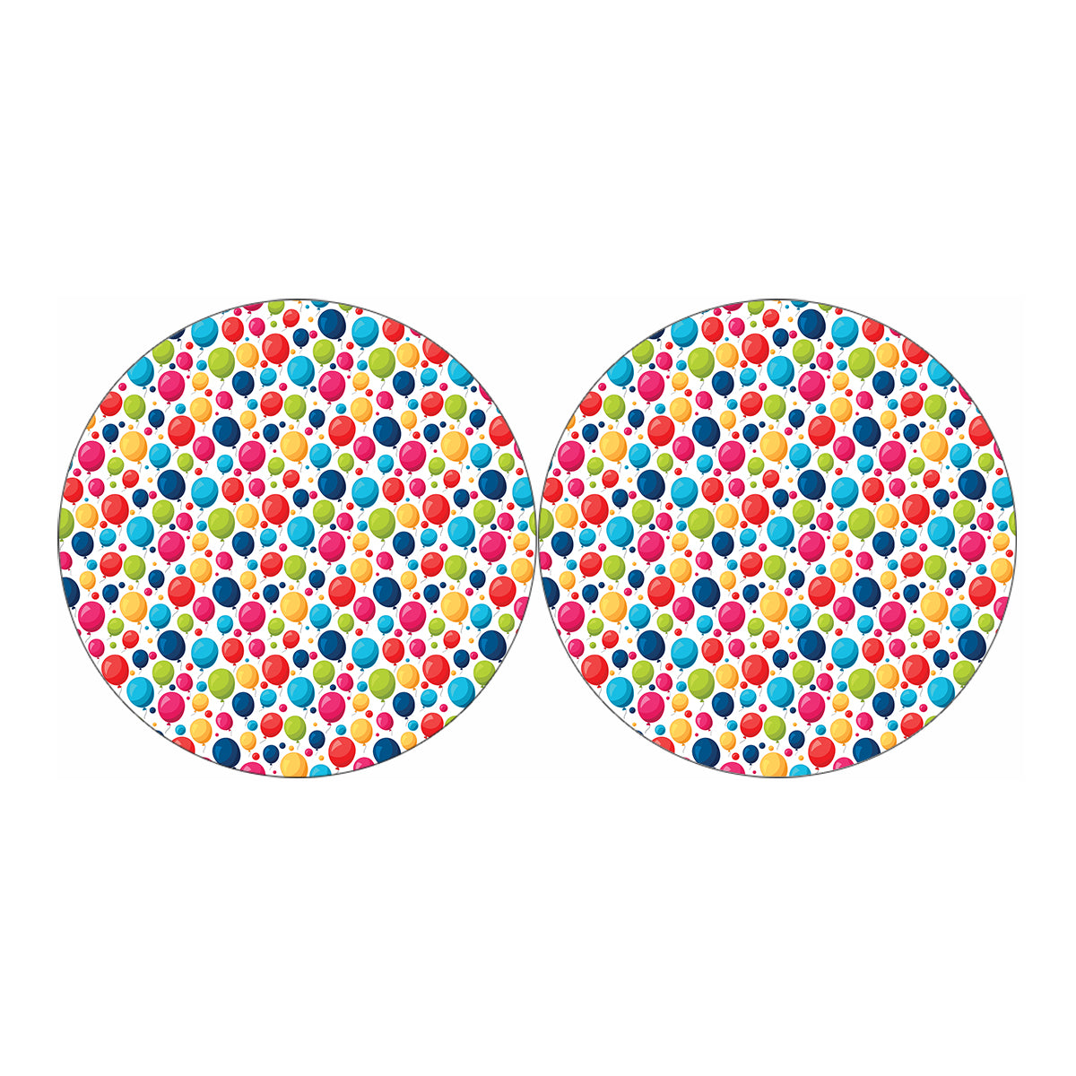 Cartoon Balloon Pattern Print Car Coasters