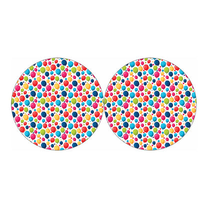 Cartoon Balloon Pattern Print Car Coasters