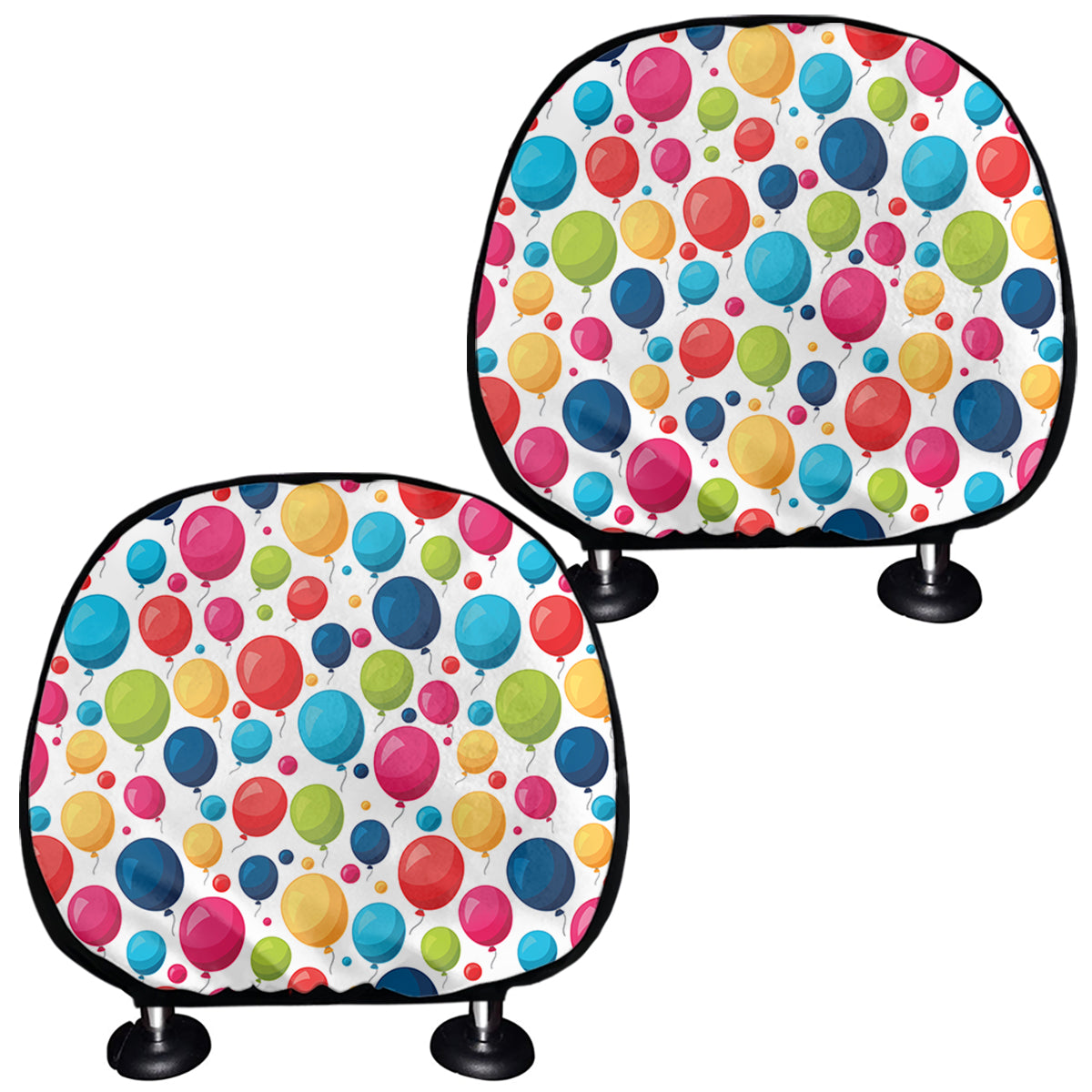 Cartoon Balloon Pattern Print Car Headrest Covers