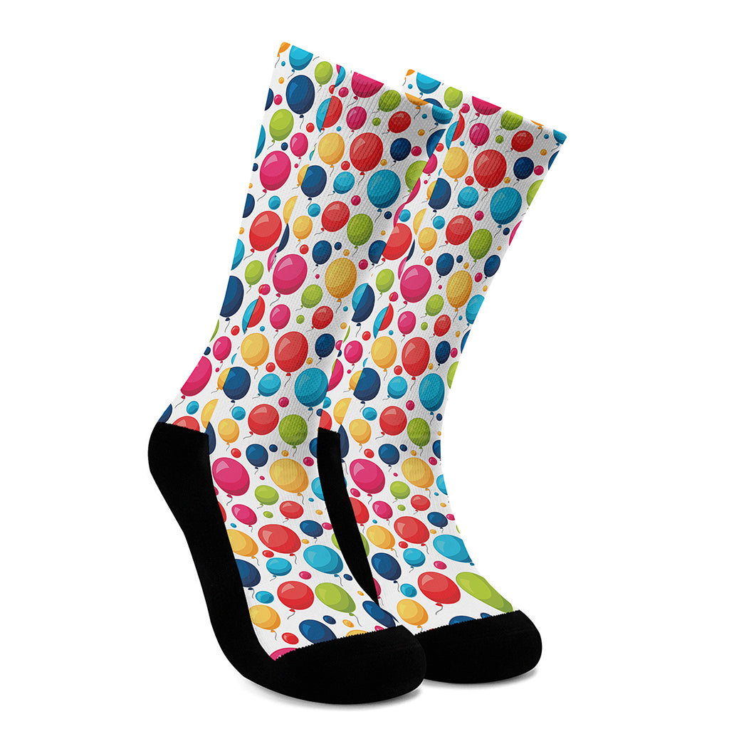 Cartoon Balloon Pattern Print Crew Socks