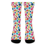 Cartoon Balloon Pattern Print Crew Socks