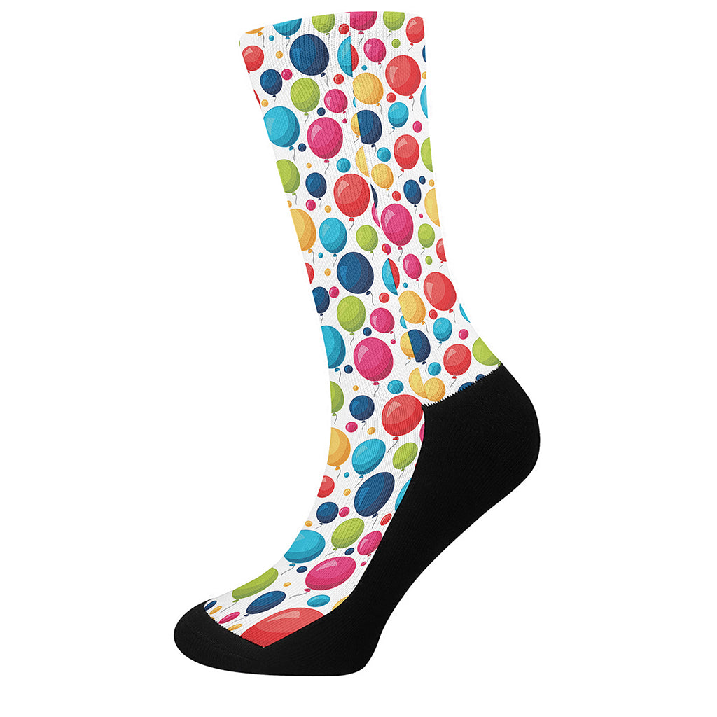 Cartoon Balloon Pattern Print Crew Socks