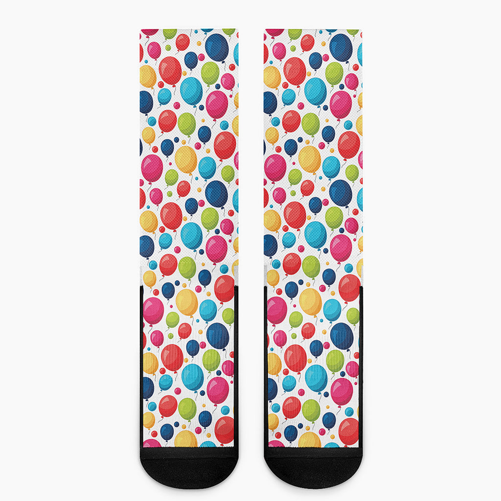 Cartoon Balloon Pattern Print Crew Socks