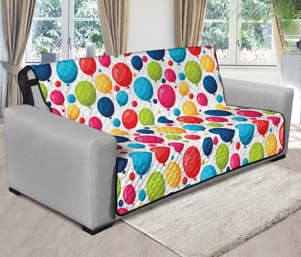 Cartoon Balloon Pattern Print Futon Protector