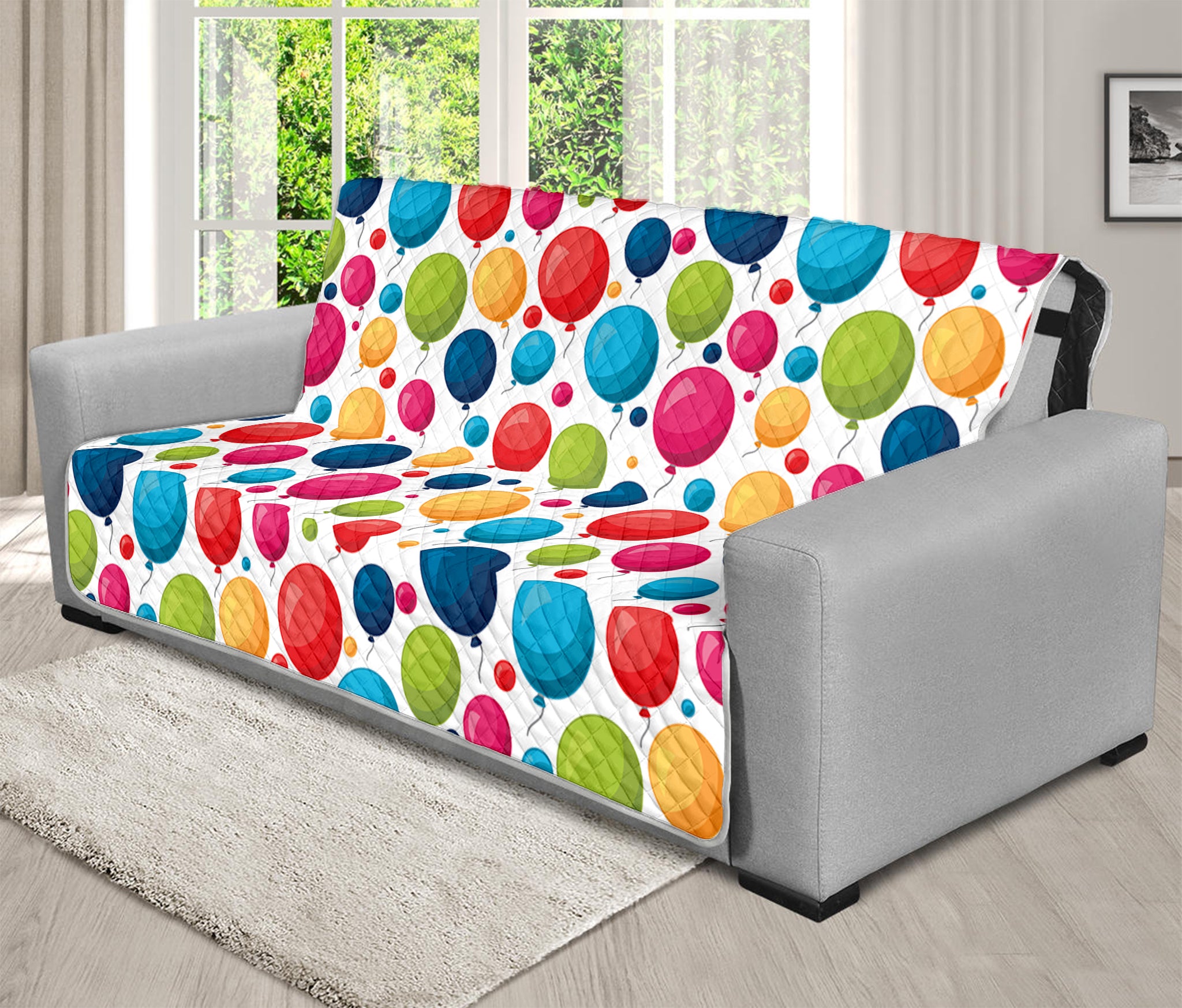 Cartoon Balloon Pattern Print Futon Protector