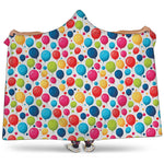 Cartoon Balloon Pattern Print Hooded Blanket