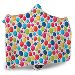 Cartoon Balloon Pattern Print Hooded Blanket