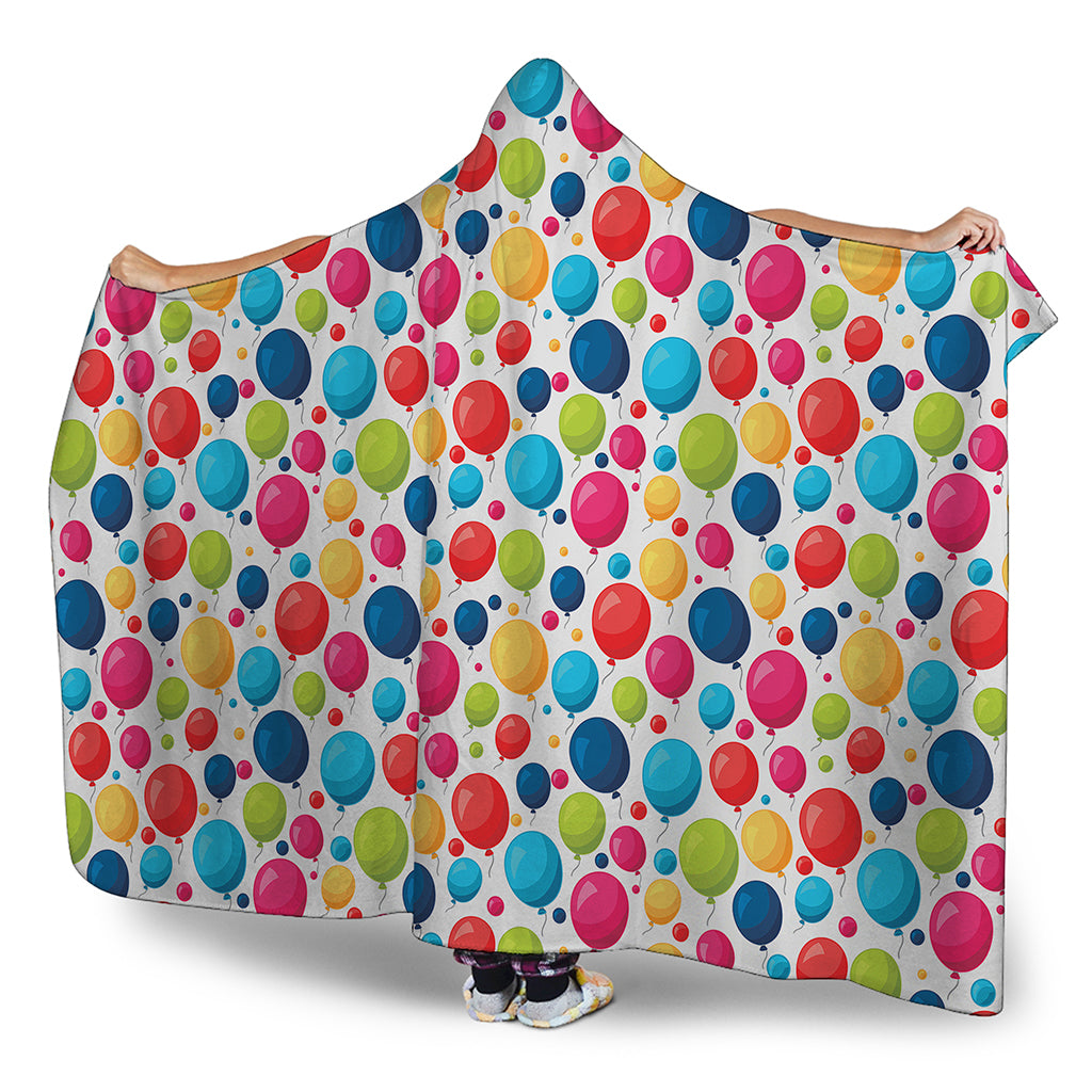 Cartoon Balloon Pattern Print Hooded Blanket