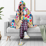 Cartoon Balloon Pattern Print Hooded Blanket