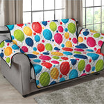 Cartoon Balloon Pattern Print Loveseat Protector