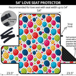 Cartoon Balloon Pattern Print Loveseat Protector