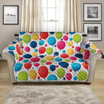 Cartoon Balloon Pattern Print Loveseat Protector