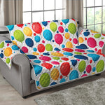 Cartoon Balloon Pattern Print Loveseat Protector