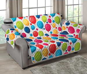 Cartoon Balloon Pattern Print Loveseat Protector