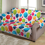 Cartoon Balloon Pattern Print Loveseat Protector