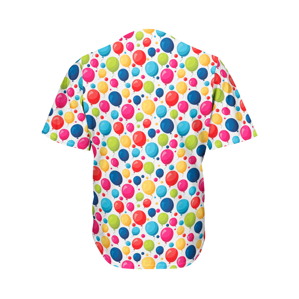 Cartoon Balloon Pattern Print Men's Baseball Jersey