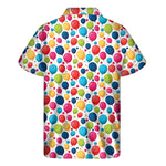 Cartoon Balloon Pattern Print Men's Short Sleeve Shirt