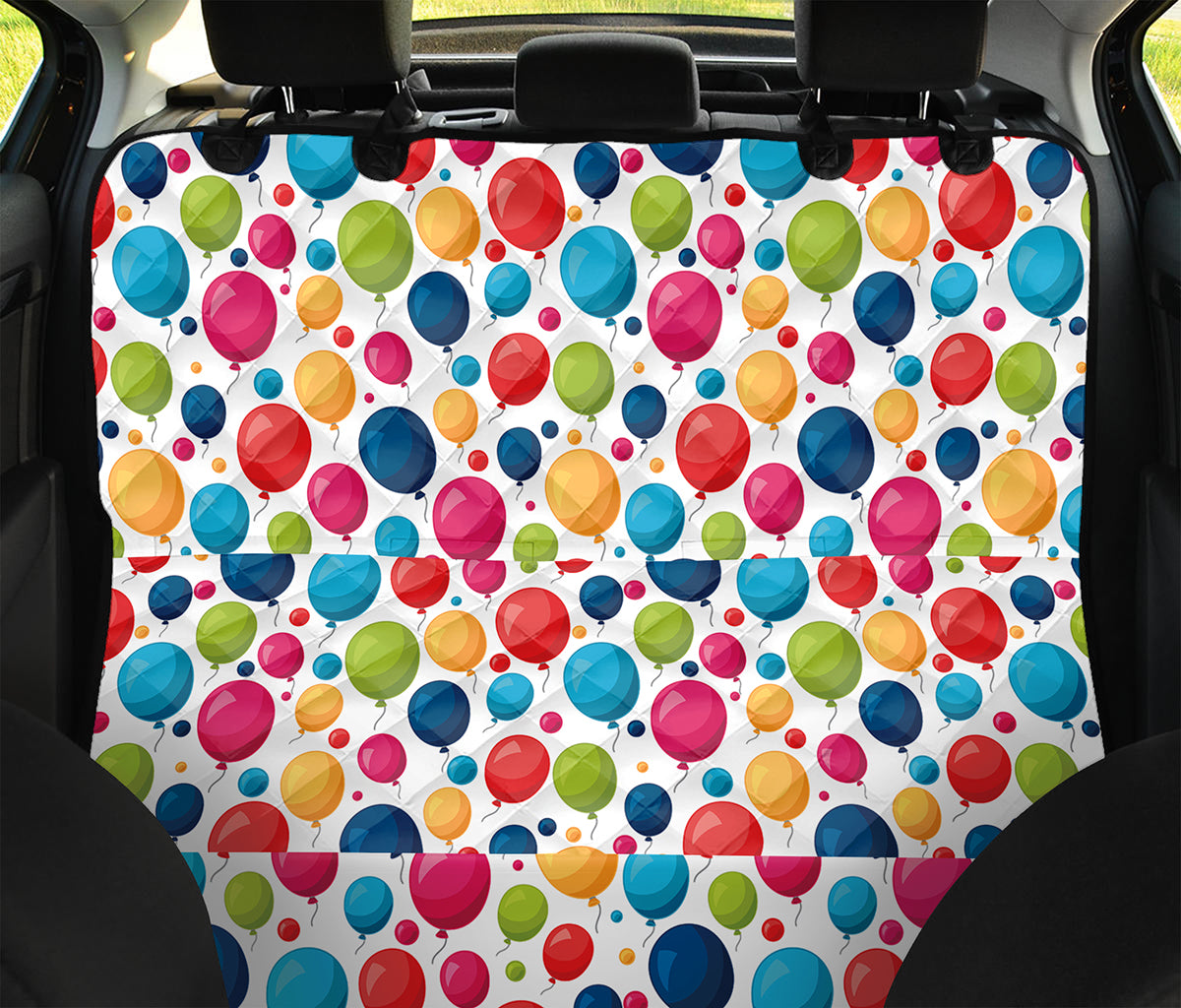 Cartoon Balloon Pattern Print Pet Car Back Seat Cover