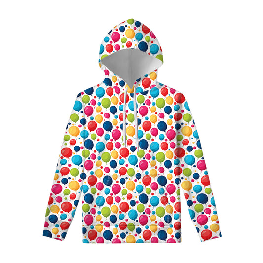 Cartoon Balloon Pattern Print Pullover Hoodie