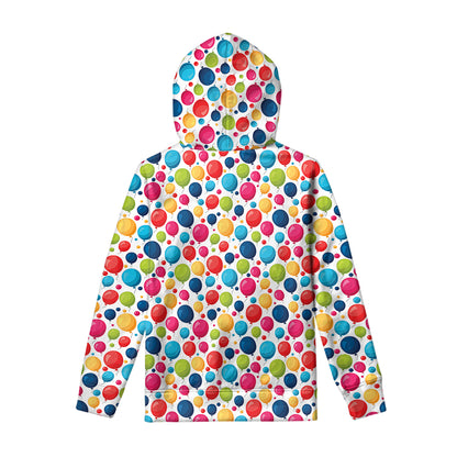 Cartoon Balloon Pattern Print Pullover Hoodie