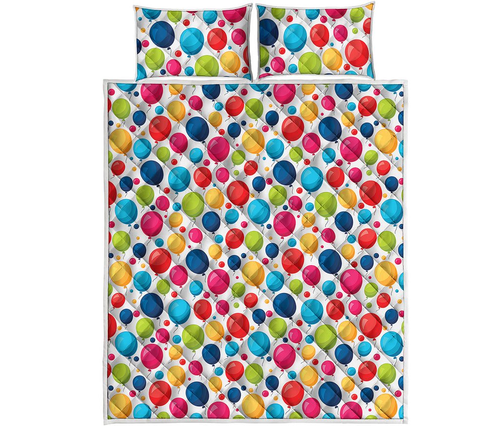 Cartoon Balloon Pattern Print Quilt Bed Set