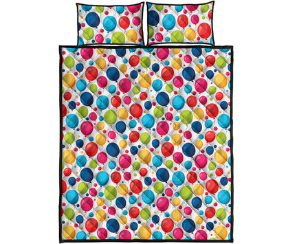 Cartoon Balloon Pattern Print Quilt Bed Set