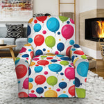 Cartoon Balloon Pattern Print Recliner Slipcover