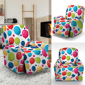 Cartoon Balloon Pattern Print Recliner Slipcover