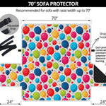 Cartoon Balloon Pattern Print Sofa Protector