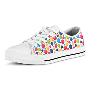 Cartoon Balloon Pattern Print White Low Top Shoes