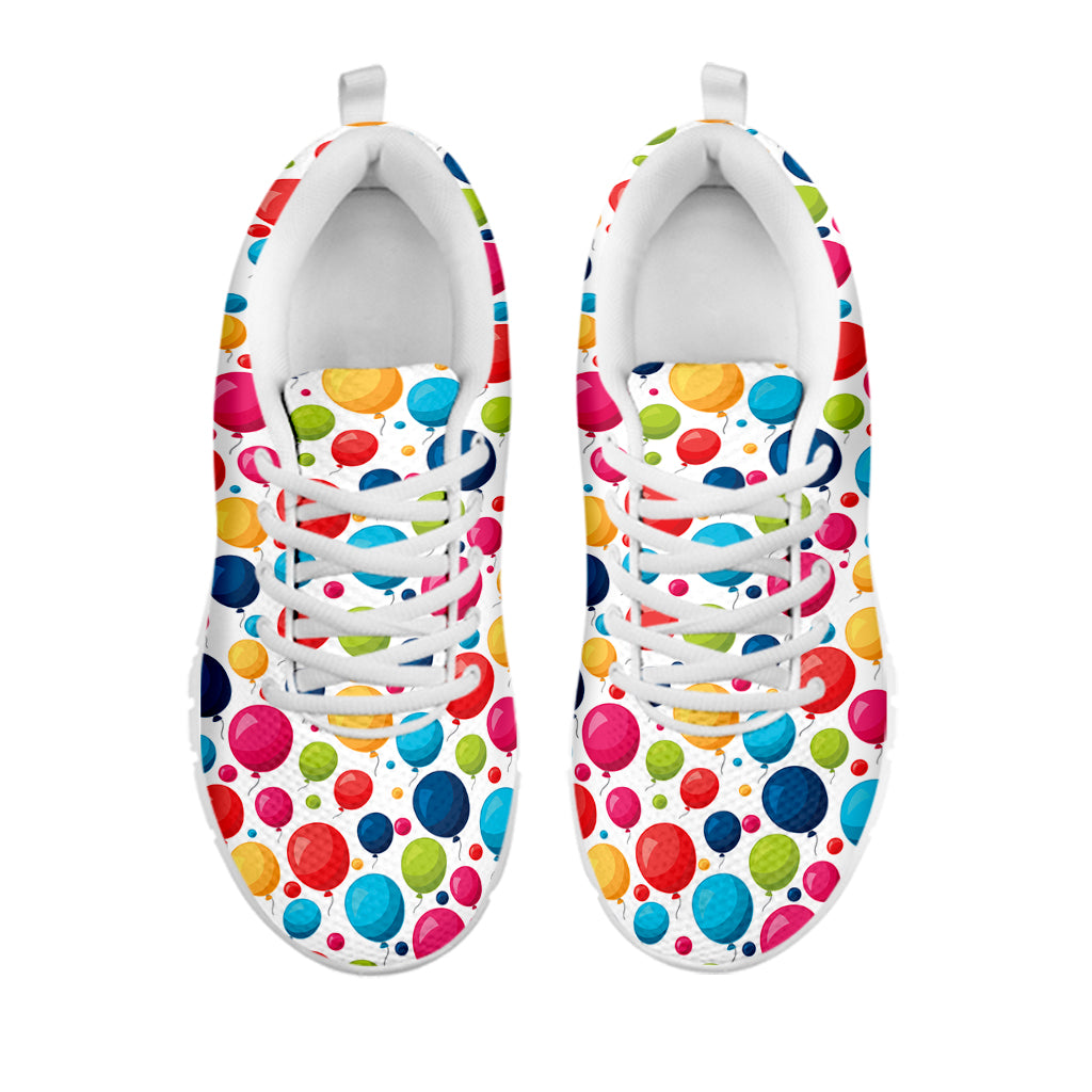 Cartoon Balloon Pattern Print White Sneakers