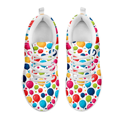 Cartoon Balloon Pattern Print White Sneakers