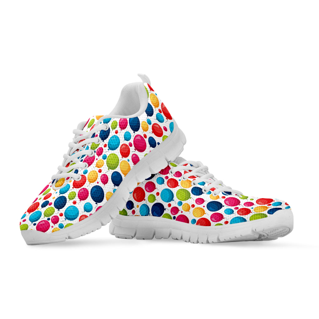 Cartoon Balloon Pattern Print White Sneakers