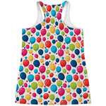 Cartoon Balloon Pattern Print Women's Racerback Tank Top