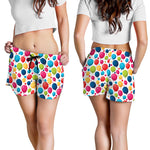 Cartoon Balloon Pattern Print Women's Shorts