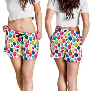 Cartoon Balloon Pattern Print Women's Shorts