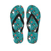 Cartoon Boston Terrier Flower Print Flip Flops