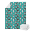 Cartoon Boston Terrier Pattern Print Blanket